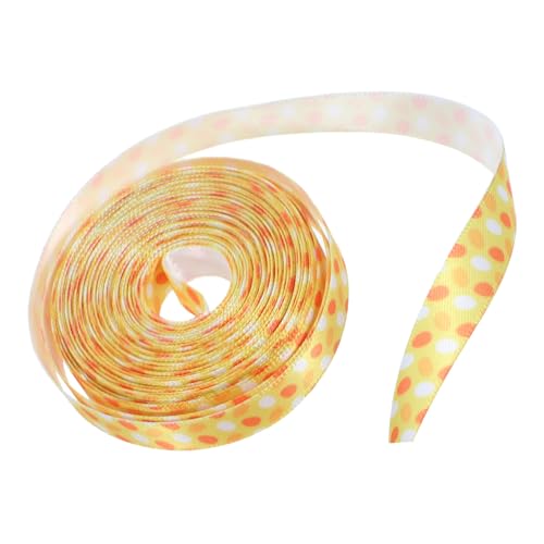 HAPINARY 1 Rolle Ostern-Geschenkband seidenband ribbon Geschenkverpackungsmaterial geschenkpaket party dekoration bastelset basteln Banddekoration Frühlings-Osterband Polyester Yellow von HAPINARY