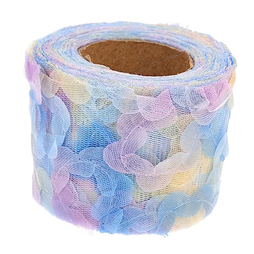 HAPINARY 1 Rolle Rosen aus Chiffongarn Herstellung Spitzenband zum Basteln Kette Markierungen Bausatz stickerpappier stickrahmen geschenkband Spitze nähen Kopfbedeckungsstoff Polyester Blue von HAPINARY