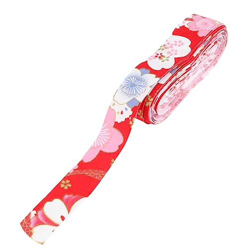 HAPINARY 1 Rolle Schleifenband Sackleinen-Stoffband rosa Chiffonband Streifen DIY-Netzband Verzierungen geschenkband baumwollstoffe Blumendekorationen dekobänder Band Seil Baumwollseil rot von HAPINARY