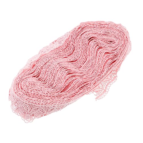 HAPINARY 1 Rolle Spitze rotes Band Stoffkante dekoratives Band trimmen Satinband Leinen Schneiderei trimmt Bänder lace Kleidungszubehör Kleidungsstück Zubehör DIY-Nähmaterial Polyester Rosa von HAPINARY