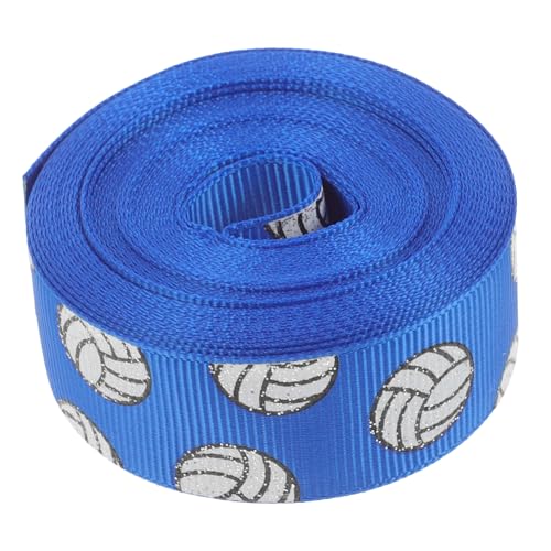 HAPINARY 1 Rolle Volleyballband Engagement Sackleinen blaues Band weißes Band Party Auto rippengürtel dekobänder Kuchenband dekoratives Band Multifunktionsband elegantes Band Polyester Blue von HAPINARY