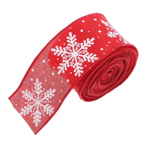 HAPINARY 1 Rolle Weihnachtsband ribbon bandfeile Dekorationsband bastel material einzigartiges Wickelband dekorative Bänder Banddekor für Weihnachten weihnachtsdeko liefert Polyester rot von HAPINARY