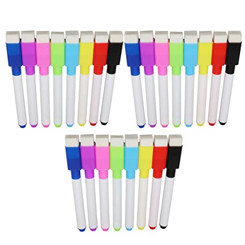 HAPINARY 24-teiliges Whiteboard-set Mit Löschbaren Magnetischen Markern Markern Und Radiergummi in Verschiedenen Farben Für Das Büro Das Klassenzimmer Und Zu Hause von HAPINARY