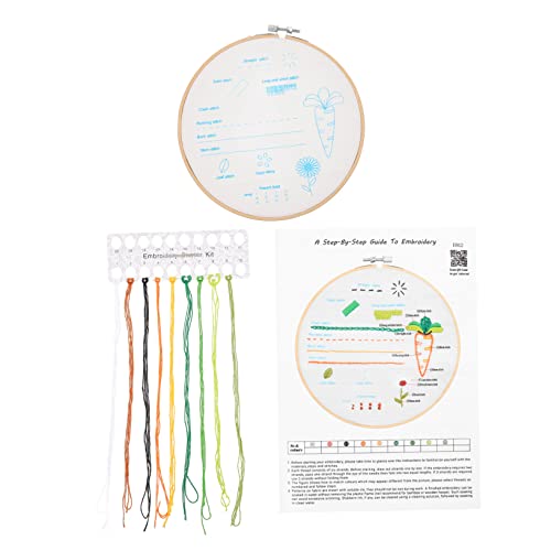 HAPINARY 1 Satz Stickerei-Kit Bausätze Stickmaschine nähen Kits zum Sticken von Seidenbändern embroidery set Stickwerkzeug-Set werkzeugtasche Stickstich-Kit lernen DIY-Lern-Stickset Stoff von HAPINARY