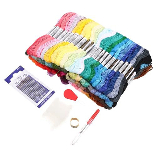 HAPINARY 1 Satz Stickgarn Kit Zur Herstellung Von Tonarmbändern Armbandfäden Kreuzstich-set Bunte Armbänder Stickzubehör Selber Machen Nähmaschine Metallisches Garn Nähen Polyester von HAPINARY