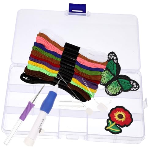 HAPINARY 1 Satz Stickmaterialpaket sticksets für embroidery kit stickset für erwachsene Nadel Bausätze Bausatz Stickgarne selber machen Stickerei DIY-Material Nähhandwerk DIY liefert von HAPINARY