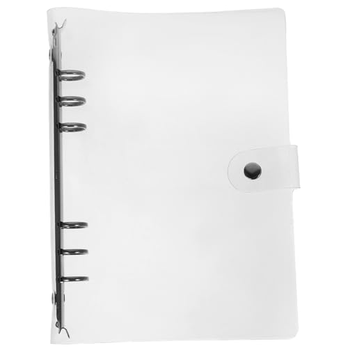 HAPINARY 1 Satz Transparenter Hauptbuchkasten Planerordner Ästhetischer Binder Knopf-design-ordner Notebook-schalen Loseblatt-notizbuchhülle Dokumentordner-organizer Ordner Mit 6 Ringen Pvc von HAPINARY