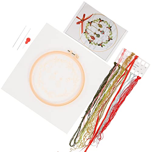 HAPINARY Weihnachtsornament Anfänger Handstickerei Kit Komplettes Stickwerkzeug Set von HAPINARY