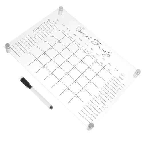 HAPINARY 1 Satz Werbetafel aus Acryl Whiteboard Weiß Staffeleien Schwarzes Brett des Büros faltbar schülerkalender Kalender aus Acryl Acryl-Memotafel für den Haushalt Desktop-Acrylplatte von HAPINARY