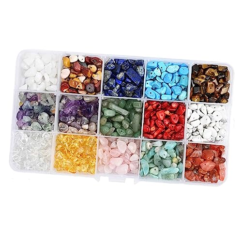 HAPINARY 1 Satz kies DIY ornamente lose Edelsteinperlen Chip-Edelsteinperlen Perlen Masse Heimwerken Edelsteine natursteinperlen bastelkasten Geschenkideen jewelry set schmuck Plastik von HAPINARY