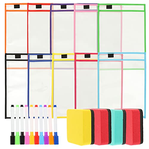 HAPINARY 1 Satz trocken abwischbarer Beutel Kabel Wasserdicht Gel school supplies schulzubehör Studenten trocken abwischbare Hülle Trockenlöschtasche für den täglichen Gebrauch PVC Colorful von HAPINARY