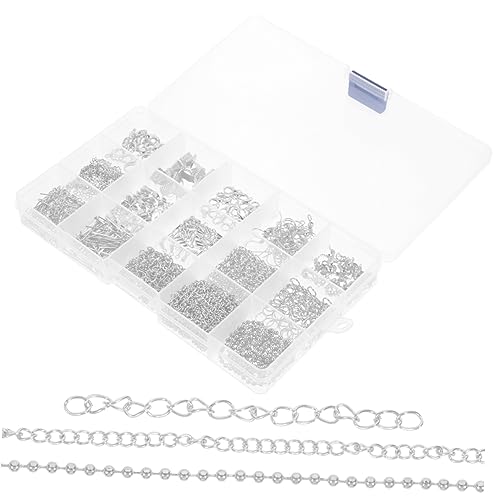 HAPINARY 1 Schachtel Halskette Zubehör Schmuckzubehör Selber Machen Schmuckdraht-kit Armband-set Werkzeug Zur Schmuckherstellung Armbänder Schmuck Schmuckreparaturset Legierung Silver von HAPINARY