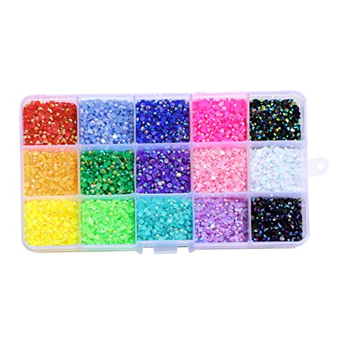 HAPINARY 1 Schachtel Nagelbohrer Nagel Strass Mini-strasssteine Nagelzubehör Glänzender Nagelbolzen 3d-aufkleber Nagel Mit Flachem Rücken Handyhülle Strass Nagelkunst-edelsteine Harzbohrer von HAPINARY