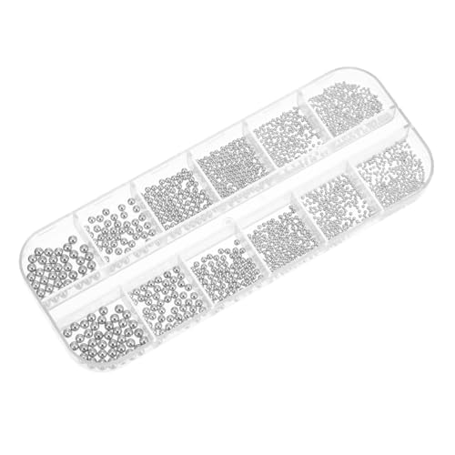 HAPINARY 1 Schachtel Nail-art-zubehör Anzeige Nagellack Baumeister Aufkleber Strasskleber Für Nägel Nagelgellack Reize Kunst Strasssteine Edelsteine Gefälscht Zinklegierung Silver von HAPINARY