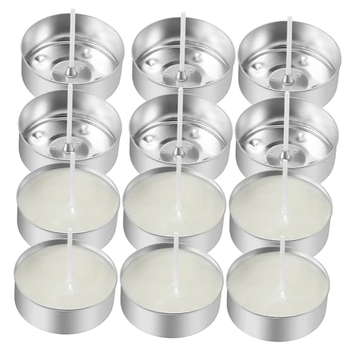 HAPINARY 1 Set Aluminiumbox + 25 cm Kerzendocht Kerzengläser Zur Herstellung Von Kerzen Kerzenlichtbecher Aus Blech Spitz Zulaufende Kerze Kerzenherstellung Von Dochten Leeres von HAPINARY