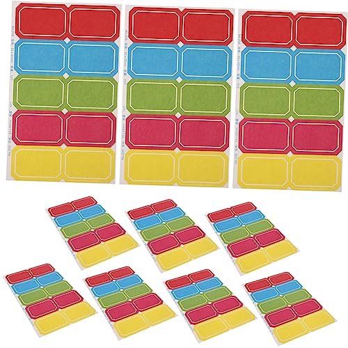 HAPINARY 10 Blätter Aufkleber preisschild namens sticker name stickers namenschild stickers stickers Etiketten Farben Namensschilder kompaktes Namensschild leeres Namensschild Colorful von HAPINARY