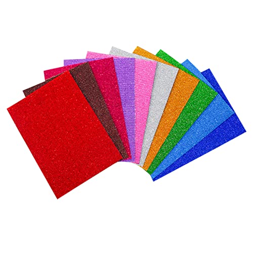 HAPINARY 10 Blätter Goldpulver-Wellpappe Karton Konstruktionspapier Papierhandwerk aufkleberpapier basteln für handgefertigtes Papier Papierherstellung selber machen Wellpapier von HAPINARY