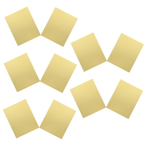 HAPINARY 10 Stück Metallic Karton Für DIY Projekte Bastelpapier Für Handgefertigte Karten Lesezeichen Anhänger Und Mehr Ideal Für Kreatives Basteln Und Einladungen Goldfarben von HAPINARY