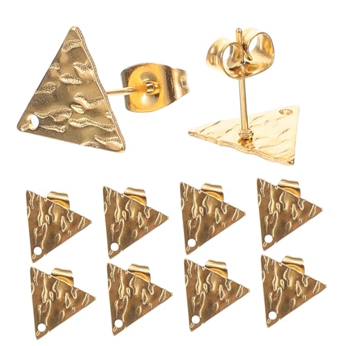 HAPINARY 10 Stück Ohrring Zubehör Ohrring Herstellungszubehör Ohrstecker Ohrring Goldener Ohrring Schmuck DIY Ohrring Lünetten Rohlinge Ohrring Basis Einstellungs Rohlinge Ohrring von HAPINARY