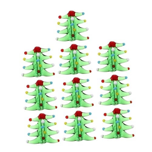 HAPINARY 10 Stück Weihnachtsbaum Form Perlen Aus Glas Glitzernde Abstandsperlen Für DIY Schmuck Hochwertige Lose Perlen Zur Weihnachtsbaum Dekoration Kreative Bastelideen Für Festliche von HAPINARY