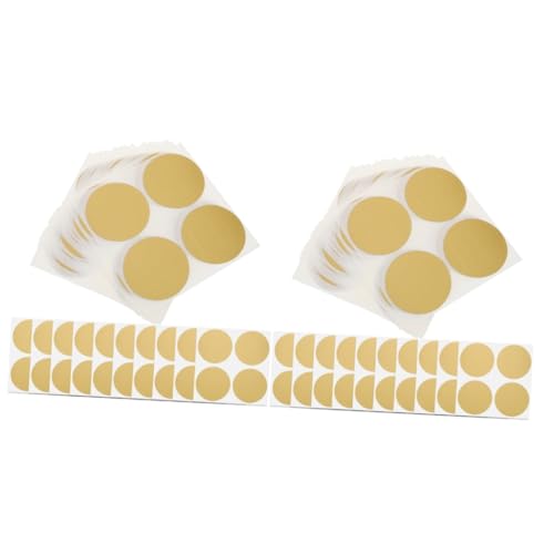 HAPINARY 100 Stk Aufkleberetiketten Selber Machen Aufkleber Zum Abrubbeln Selber Machen Kreisetiketten Lotterie Rubbelaufkleber Spiel Requisiten Aufkleber Abkratzen Golden Papier von HAPINARY