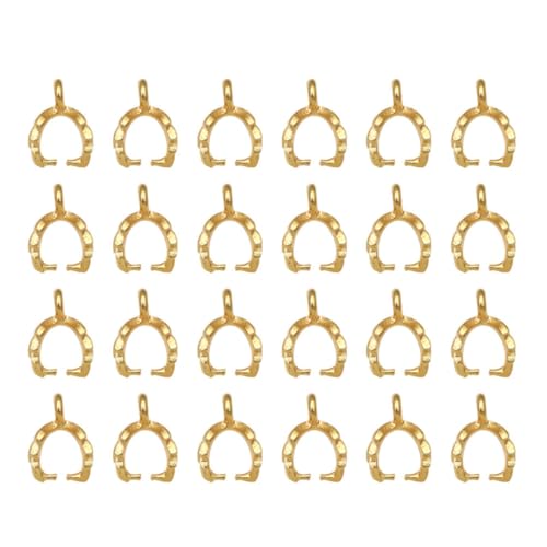 HAPINARY 100 Stk Lochanhänger-Zubehör goldene Creolen goldene Ohrringe Set zur Herstellung von Armbändern Schmuckverschlüsse Webbänder gold anhänger Schmuckanhänger Blatt DIY Anhänger von HAPINARY