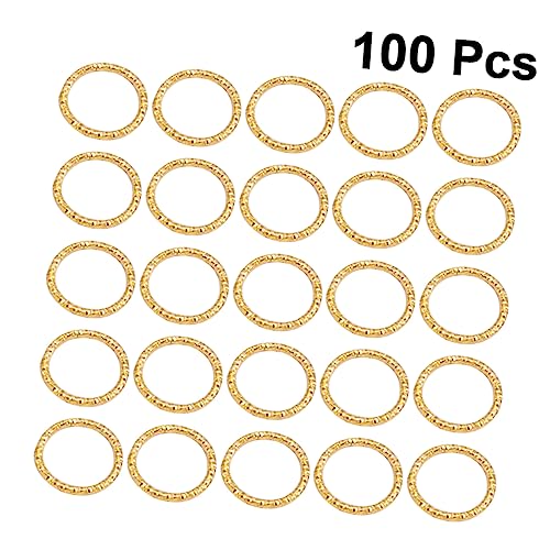 HAPINARY 100 Stück DIY Schmuckzubehör Goldene Präge Biegeringe Zarte Schleifenringe Und Verbindungsringe Für Die Schmuckherstellung Ideal Für Perlenarmband Basteln Und Kreative von HAPINARY