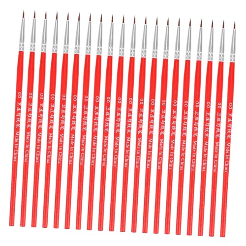 HAPINARY 100St 00 Hookline-Stift Nail-Art-Detail Detailmodellpinsel Detailpinsel Linerpinsel zum Malen Künstlerpinsel acrylbilder Miniature Painting Acryl-Malpinsel Pinsel Pinsel Nylon rot von HAPINARY