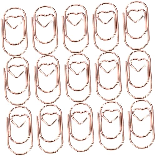 HAPINARY 100St weißes Papier Briefbeschwerer dekorativ Jumbo-Büroklammern Mini-Stöpsel Konstruktionspapier büroartikel büromaterial Büroklammern aus Metall Clips (klein Clips Büro Rose Gold von HAPINARY