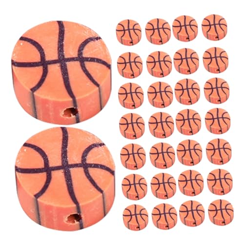 HAPINARY 100st Basketball-perlenmaterial Tonperlen-kit Tonperlen-armband-set Distanzperlen Aus Ton Perlen Für Die Herstellung Von Halsketten Armband Zubehör Armbandperlen Orange Polymer-ton von HAPINARY