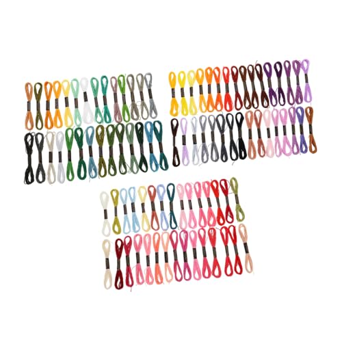 HAPINARY 100st Kreuzstichfaden Stoff Tuch Nähnadel Nähen Stickgarn Kreuzstich-Set Strickmaschine Stickmaschine Stickzubehör Polyester Colorful von HAPINARY