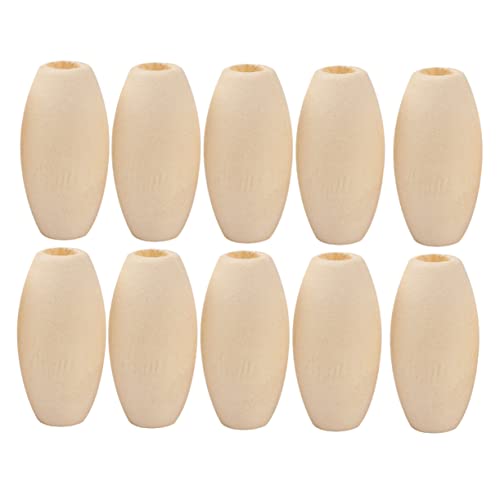 HAPINARY 100st Perlenmaterial Aus Holz Diy Schmuckherstellung Unfertige Makramee-perlen Schmuckherstellung Aus Perlen Handgefertigtes Perlenmaterial Labret-schmuck Korn Holzperlen Hölzern von HAPINARY