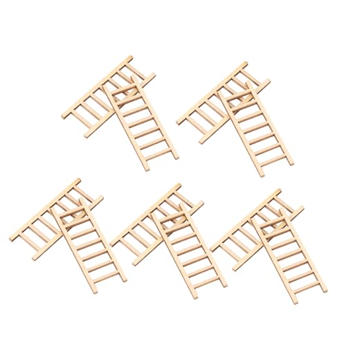 HAPINARY 10St DIY Ornamente Treppe Puppenhauszubehör Veranda Miniaturfiguren Dekorationen Willkommen home decor wohnungsdeko DIY Dekoration verzierte Treppe Store Landschaft Treppe Bambus von HAPINARY