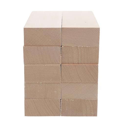 HAPINARY 10st Geschnitztes Holz Schnitzen Spanplatte Schneidebretter Planke Schnitzblock Wurstbretter Sperrholzplatte Leer Holzbearbeitung Unfertige Holzblöcke Holzschnitzmaterial Linde von HAPINARY