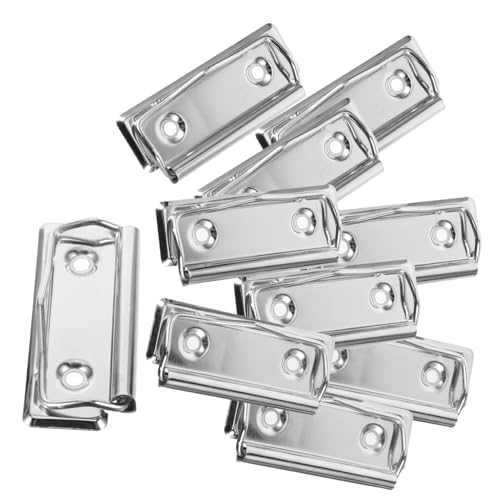 HAPINARY 10st Klemmbretter Für Zwischenablagen Büroklammern Klemmen Für Ordnerklemmen Office-datei-clips Schreibtafelklemmen Clips Für Dokumenttafeln Zwischenablagen-hardware Silver Metall von HAPINARY