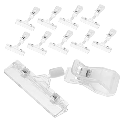 HAPINARY 10st Universelle Werbemappe Mini-klemmen Doppelseitiger Schilderclip Regalteiler Einzelhandel Etikett Schilderhalter Speichern Riser Anzeigen Fan-shop Warenschilder P.s Transparent von HAPINARY