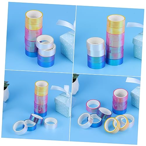 HAPINARY 12 Rollen Klebeband Masking Tape Für Leuchtend Farbige Regenbogenfolie Klebeband Für Scrapbooking von HAPINARY