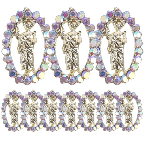 HAPINARY 12 Stk Jesus-Diamant-Maniküre Gel Armbänder Kette Strasssteine Sterling nail polish nail foil nails charms nail steinchen nails accessories dekorative Nailart-Anhänger Metall von HAPINARY