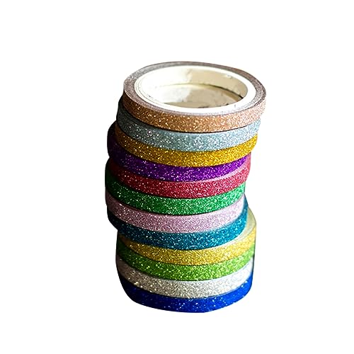 HAPINARY 12 Stk Washi-Tape Sammelalbum Pastell Maskierung Markieren Glanz klebrig the washi tape malerkreppband Decor Tape Easy Remove Tape Washi Paper Tape Washi-Klebeband Fotoalbumband von HAPINARY