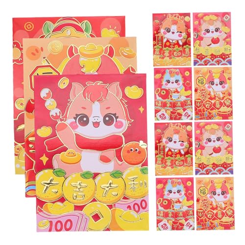 HAPINARY 120 Stück Chinesische Rote Umschläge mit Cartoon Pferd Design Glücksumschläge für Frühlingsfest Geburtstage Hochzeiten für Geldgeschenke HAPINARY 120 Stück Chinesische Rote Umschläge mit Cartoon Pferd Design Glücksumschläge für Frühlingsfest Geburtstage Hochzeiten für Geldgeschenke von HAPINARY