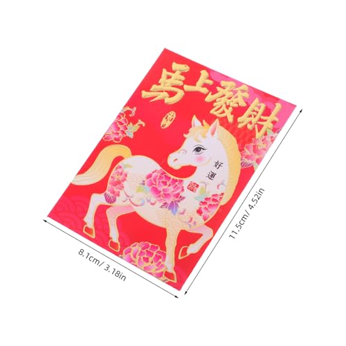 HAPINARY 120 Stück Lunar Envelopes Cartoon Horse Design Großzügige Hong Bao für Chinesisches Neujahr Hochzeit Bunte Geldgeschenkumschläge mit Premium Druck für Festliche Anlässe HAPINARY 120 Stück Lunar Envelopes Cartoon Horse Design Großzügige Hong Bao für Chinesisches Neujahr Hochzeit Bunte Geldgeschenkumschläge mit Premium Druck für Festliche Anlässe von HAPINARY