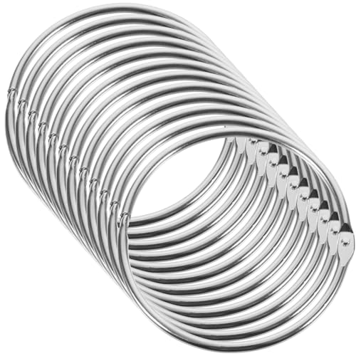 HAPINARY 12St Schlüsselring-Clip Winde Kabel Verstärker Plissee Stift Netz sprengring bastelringe Lochringe bastelset Ringordner für lose Blätter exquisite Notizbuchbinderringe Eisen Silver von HAPINARY