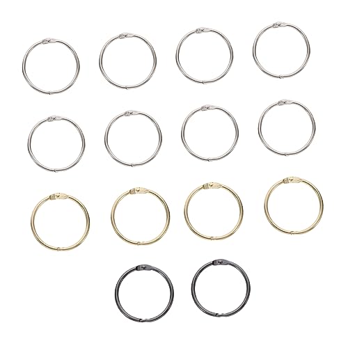 HAPINARY 14 Stück Teiliges Metall Buchbinderinge Öffnungsringe in Gold Silber Schwarz für Loseblattbücher Büro Schule und Zuhause Vielseitige Ringbinder Zubehör HAPINARY 14 Stück Teiliges Metall Buchbinderinge Öffnungsringe in Gold Silber Schwarz für Loseblattbücher Büro Schule und Zuhause Vielseitige Ringbinder Zubehör von HAPINARY