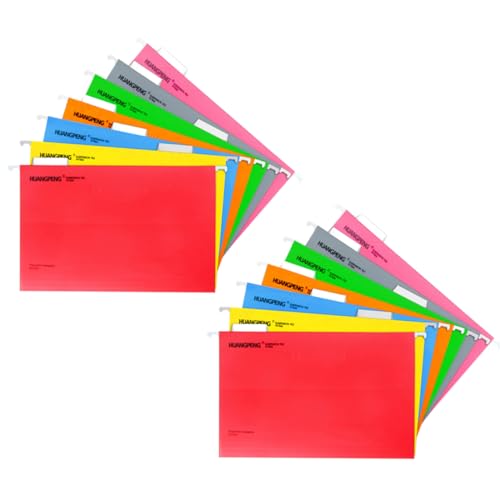 HAPINARY 14 Teiliges Hängemappen Set A4 Dokumentenordner Organizer Orange Und Pink Robuste Papierablage Für Büro Und Schreibtisch Ideal Für Die von HAPINARY