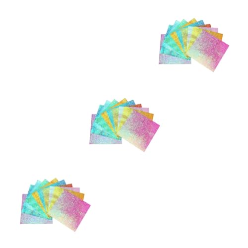 HAPINARY 150 Stk schillerndes Papier Glitzer-Konstruktionspapier grüner Karton Farbpapier für Kinder quadratisches Papier vereiteln Pergamentpapier Packpapier Papier falten buntes Papier von HAPINARY