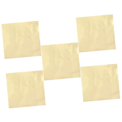 HAPINARY 1500 Stück 10 Lebensmittelverpackungspapier goldene Zinnfolie Tapetenkleister Knisterpapier schokoladen verpackung schokoladenverpackung seidenpapier Geschenkpapier für Süßigkeiten von HAPINARY