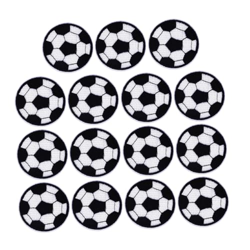 HAPINARY 15St Fußball-Aufkleber Ball-Patch gehäkelt Fußball Patches zum Aufnähen Stickereiflecken Tuch fußball stickerheft fußball-fanartikel Kleidungsstickpatch Flicken für Kleidung Stoff von HAPINARY