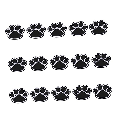 HAPINARY 15st Stickaufkleber Pfotenbalsam Für Hunde Hundepfotenreiniger Stickig Cartoon-nähflicken Kleidungsflicken Pfoten Lecken Hund Namensschild Hundepflaster Stiefel Kragen Black Stoff von HAPINARY