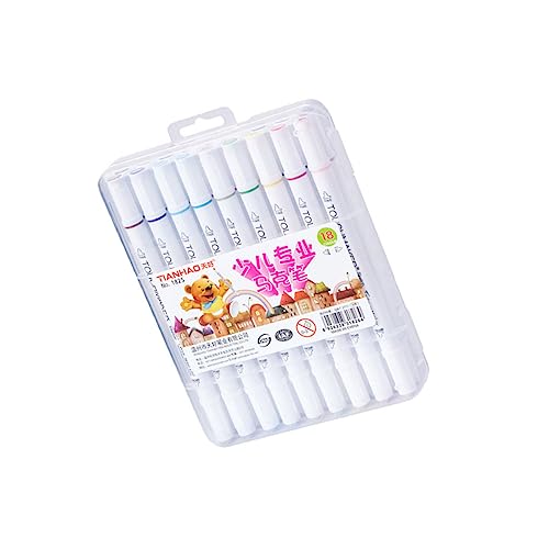 HAPINARY 18 Stk Farbstift Malen Glitzermarker Glitzer-textmarker Abwaschbare Marker Für Farbmarker Dual-end-marker von HAPINARY