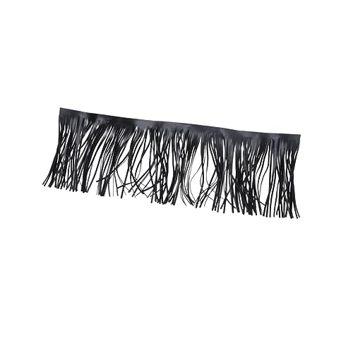 HAPINARY 1stk Kleidung Quaste Schwarzer Fransenbesatz Bänder Zum Basteln Strassband Schwarze Spitze Schwarzer Spitzenstoff Gesicht Strasssteine Strass-fransenbesatz Bandquaste Bausatz Black von HAPINARY